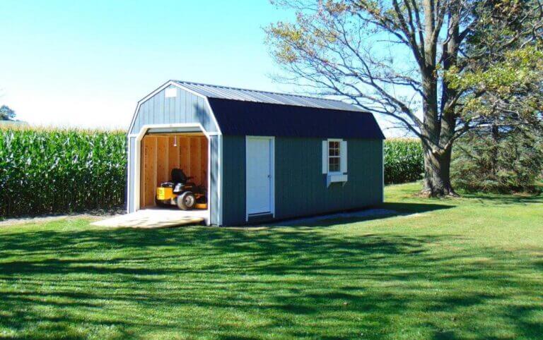 Side of barn with door open